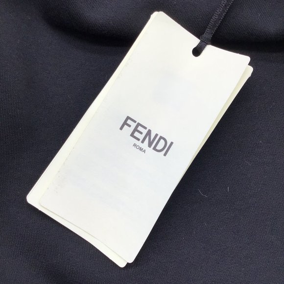 FENDI X KARL LAGERFELD 'KARL MONSTER' BLACK MINK FUR EMBELLISHED LONG SLEEVED CO - Picture 7 of 7